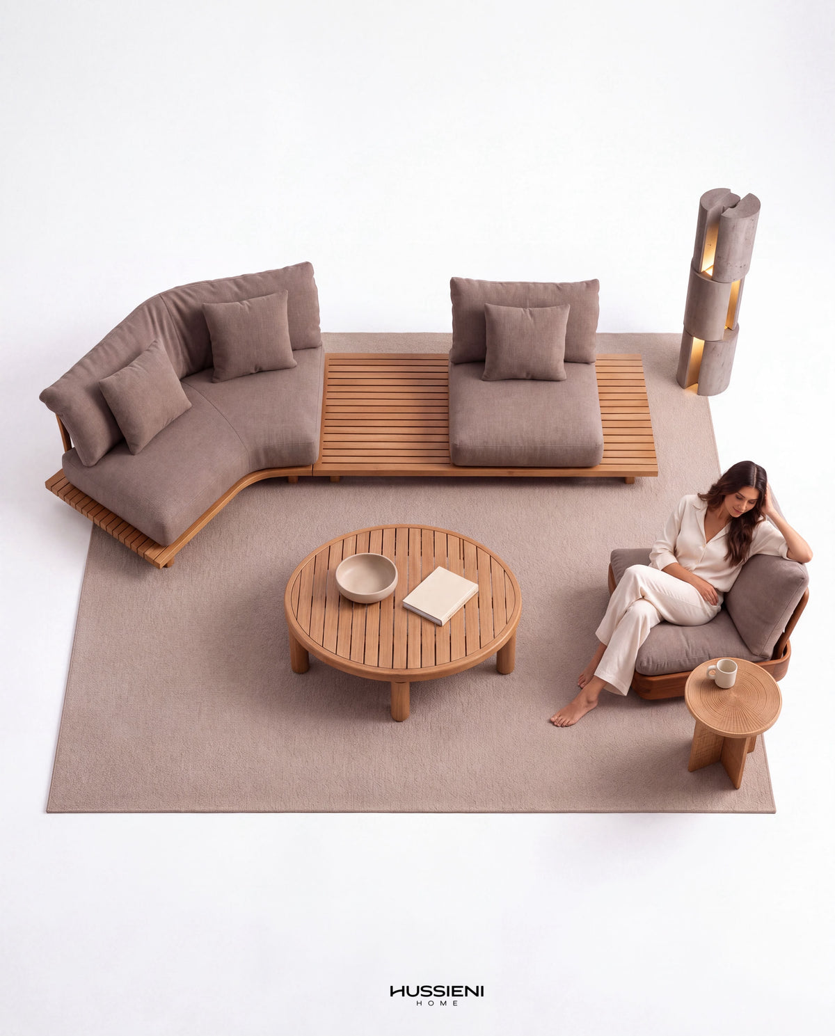 RIVA Teak Outdoor Lounge Set