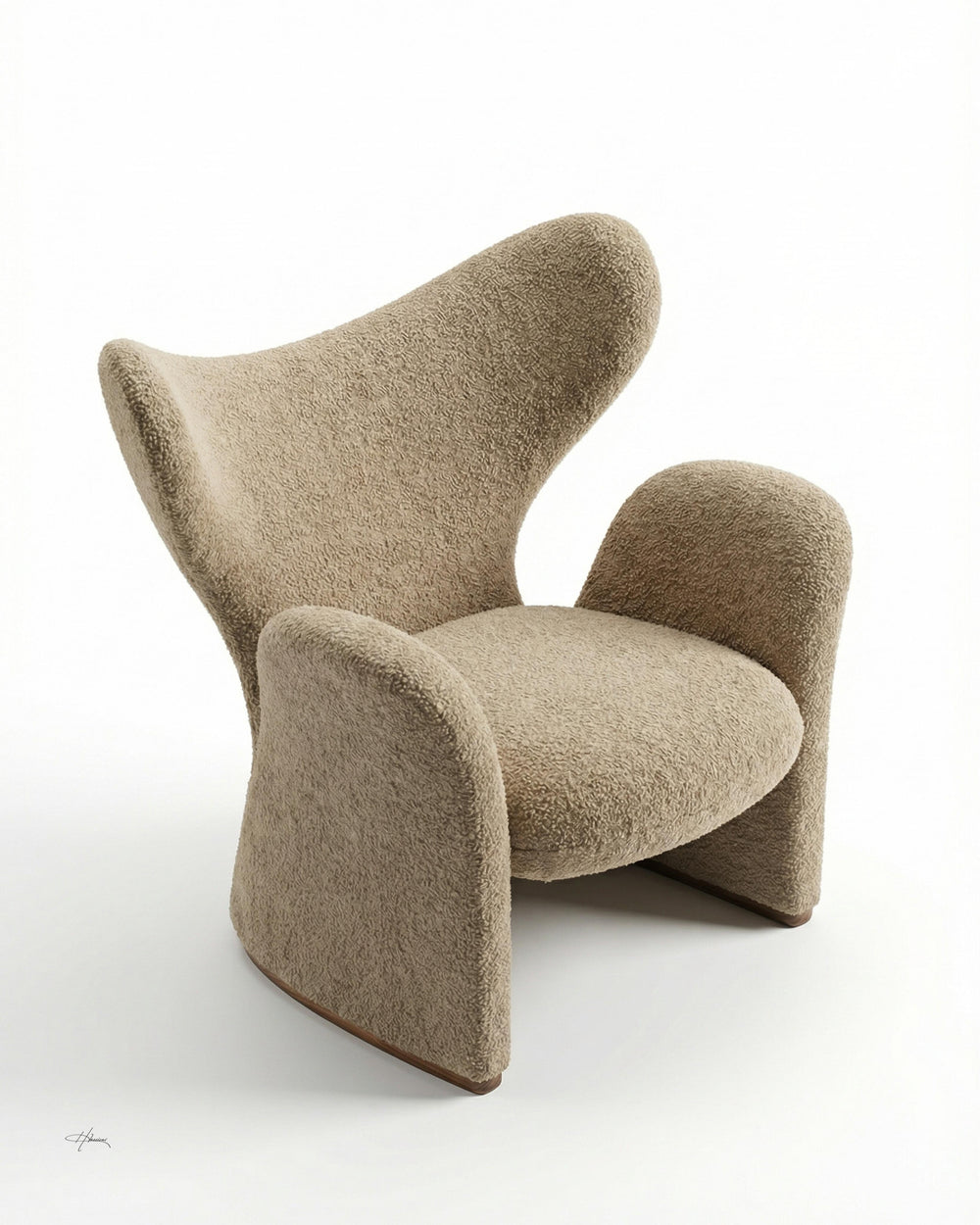 Sculpted Wing Chair