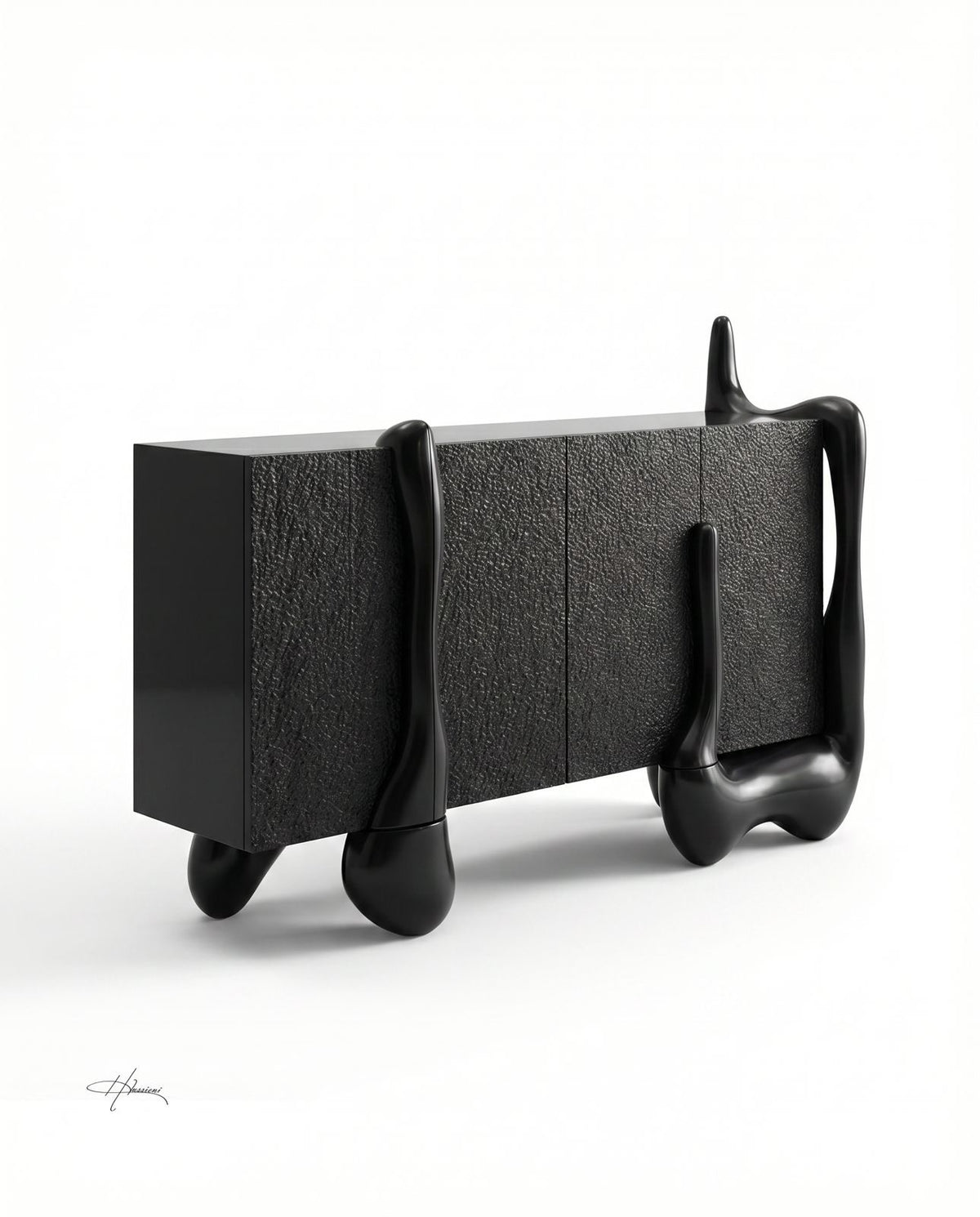 Sculpted Wood Sideboard