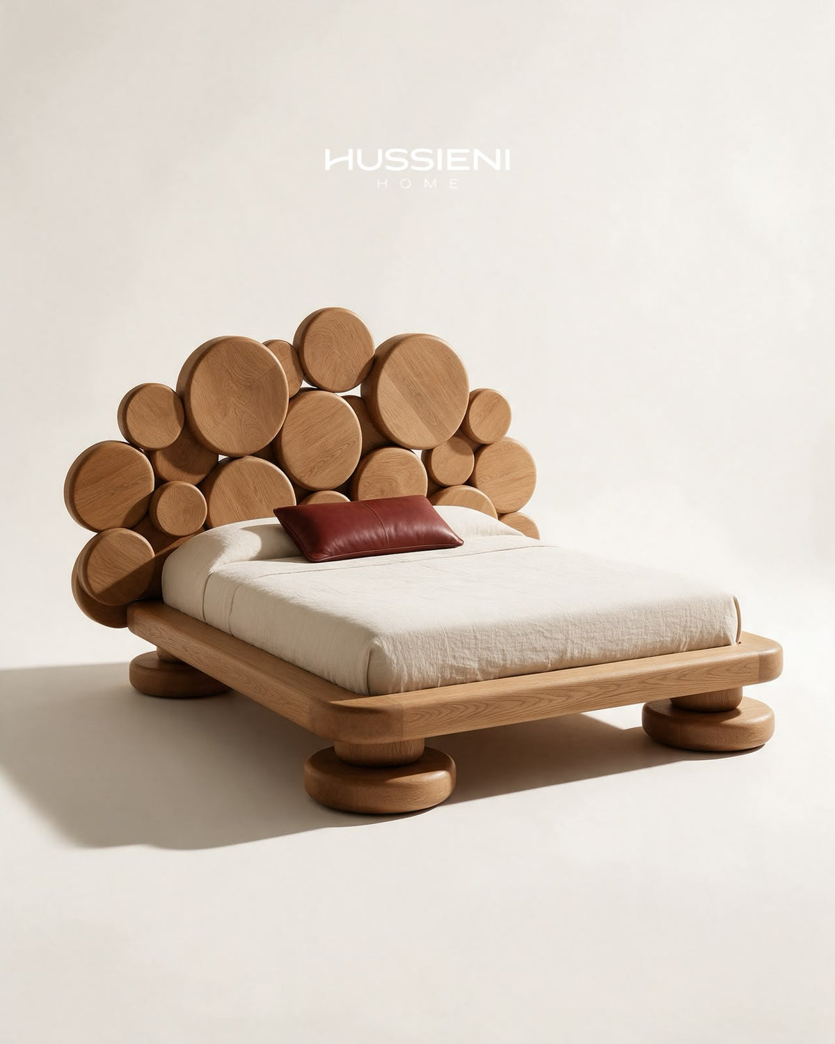 CIRCA Sculptural Disc Bed - three-quarter view