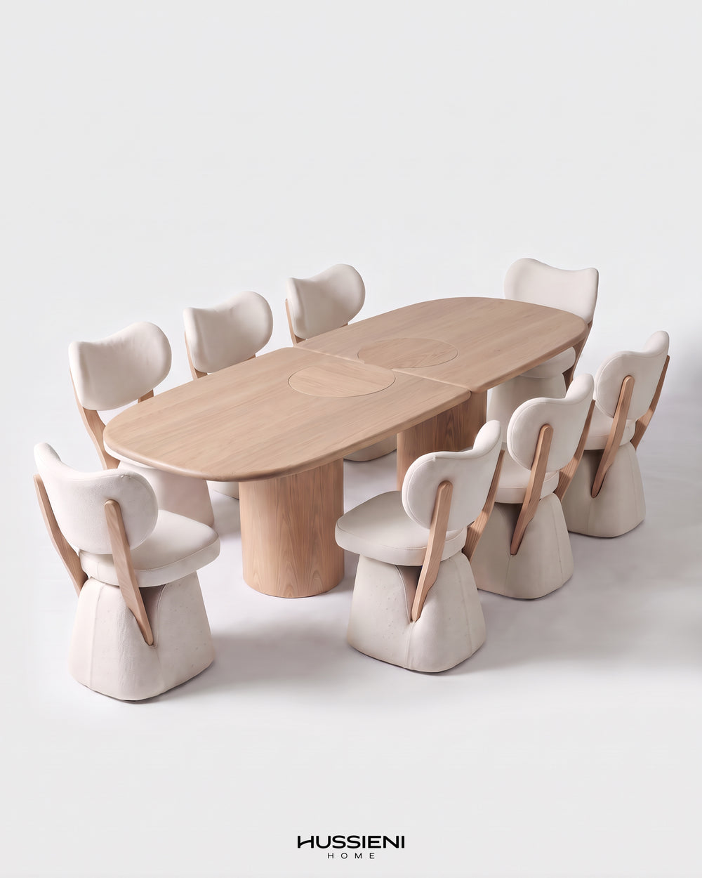 FARFALLA Dining Set - oval table with 8 dining chairs