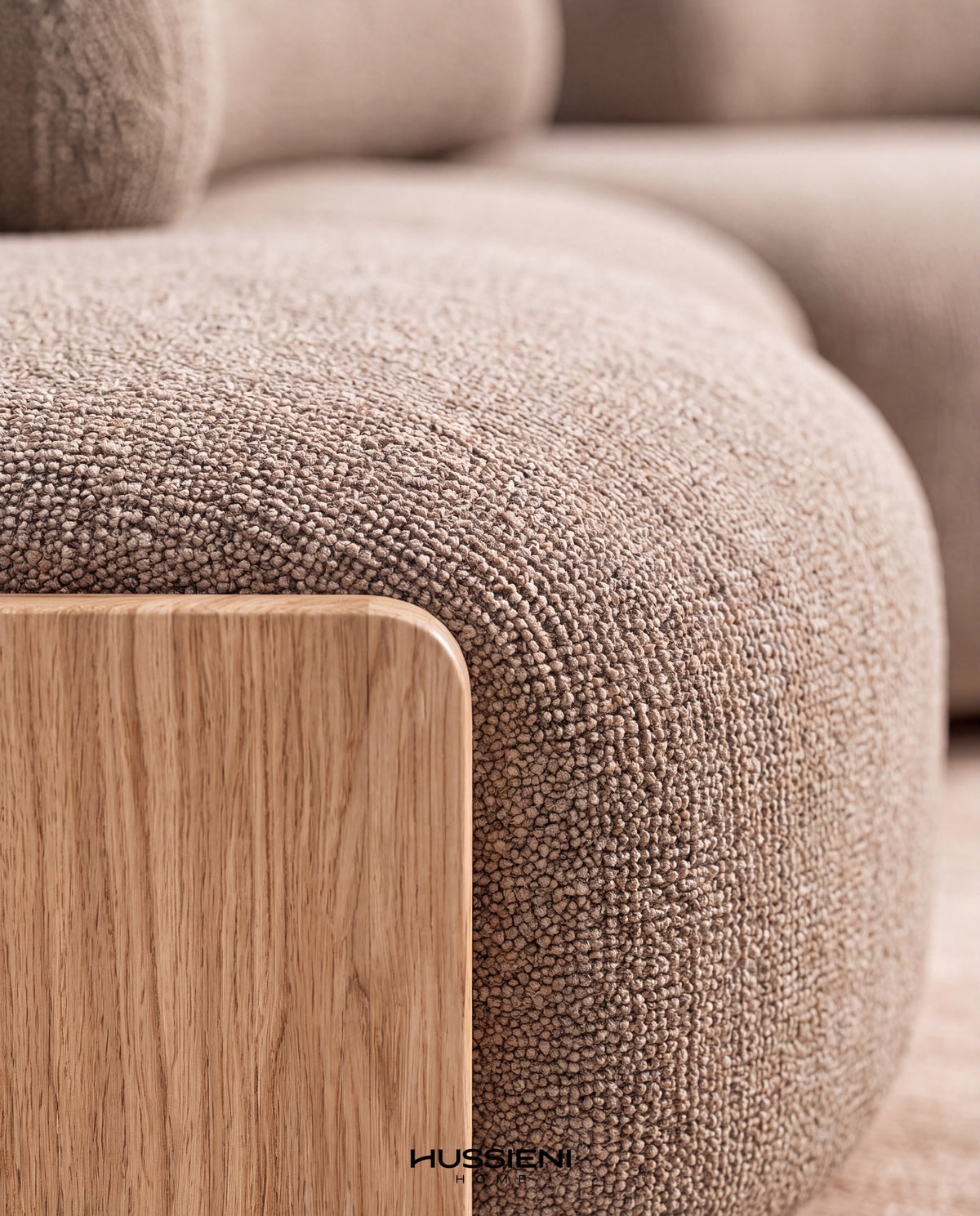 SIWA Living Room Set - fabric and wood detail