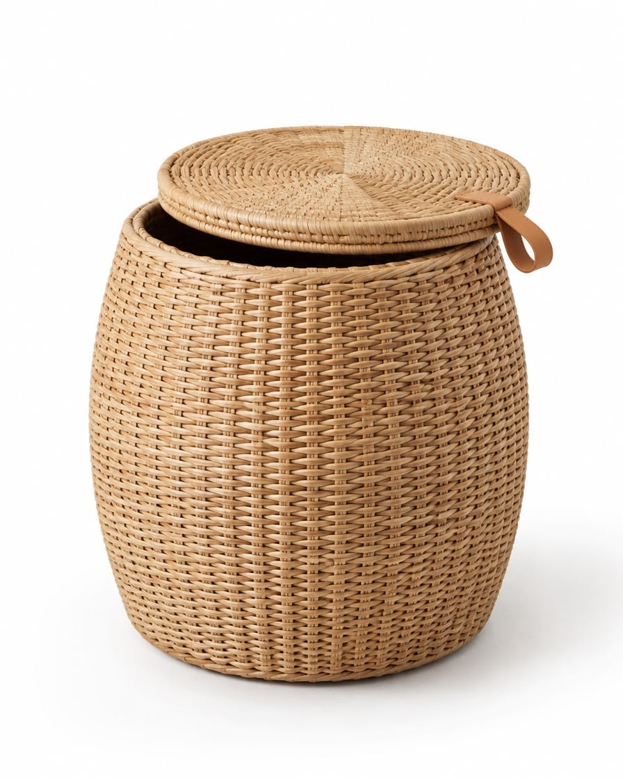 BAULE Round Storage Basket Stool