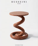 Spiral Stone Side Table