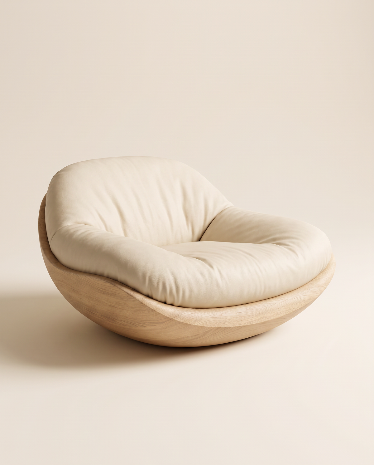 CONCA Carved Wood Lounge Chair