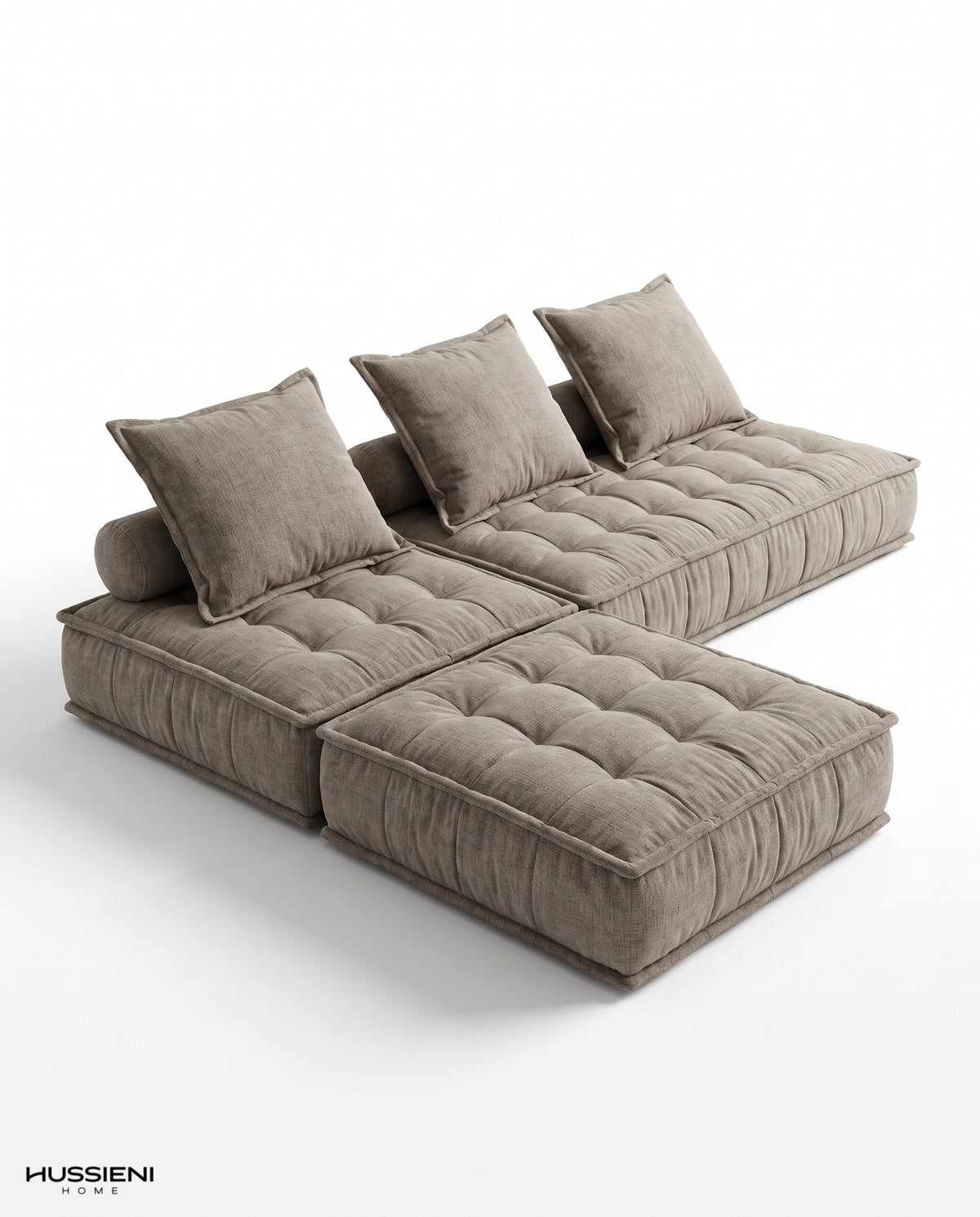 PIUMA Tufted Floor Sofa - angled view
