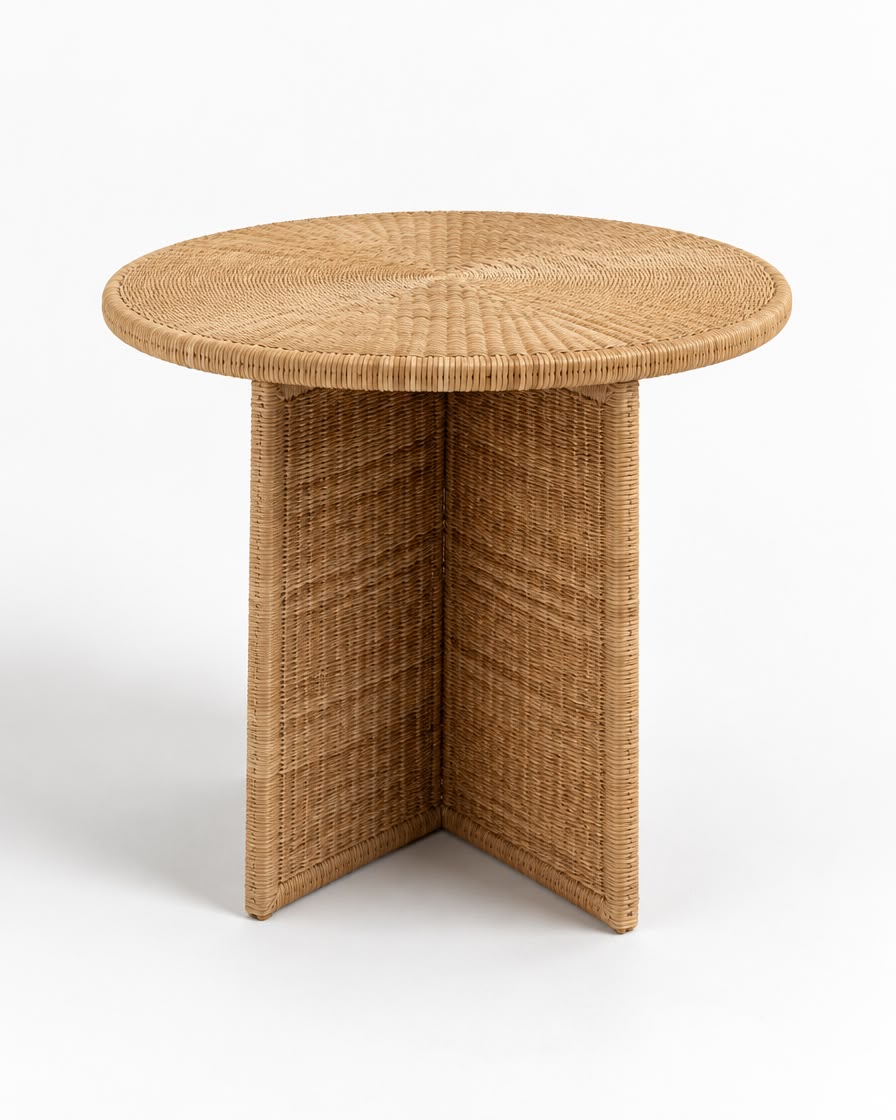 CROCE Woven Round Accent Table