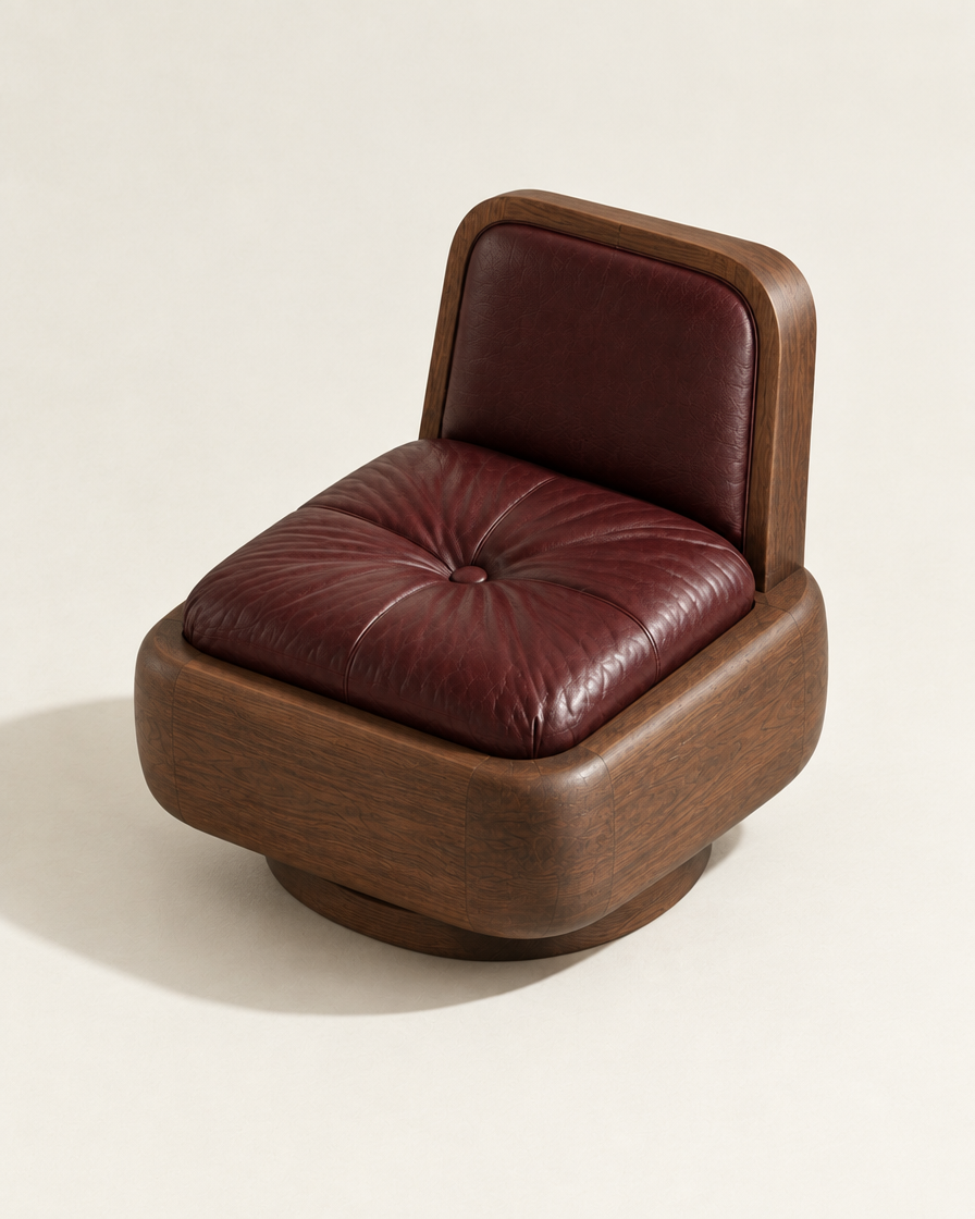MARO Swivel Lounge Chair - top angled view