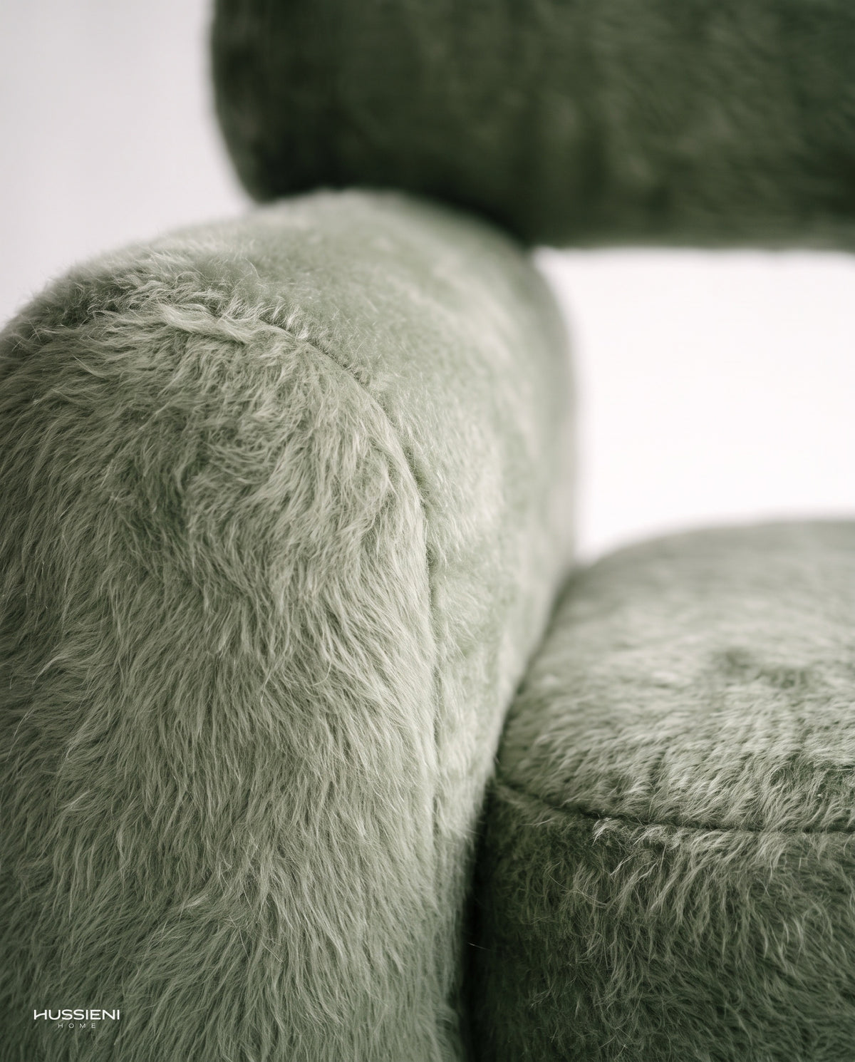 Capsule Lounge Armchair mohair detail