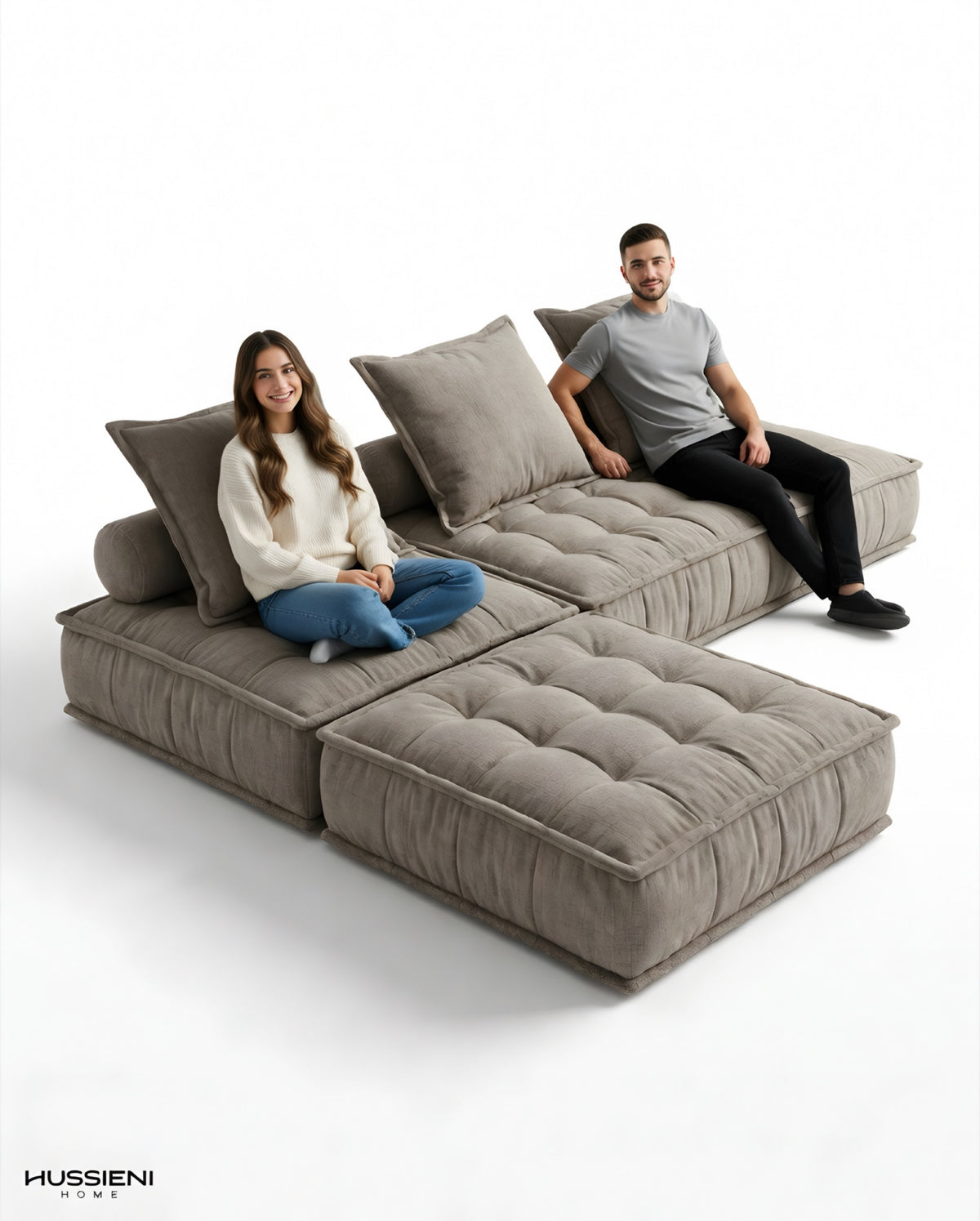 PIUMA Tufted Floor Sofa - lifestyle