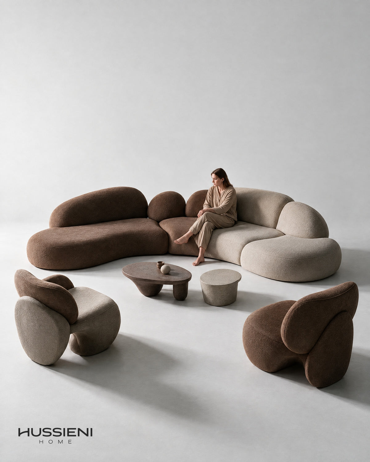 ROCCIA Sculptural Living Set by HUSSIENI HOME