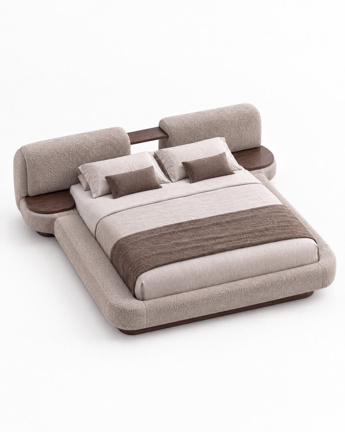 CALMA Platform Bed - angled view