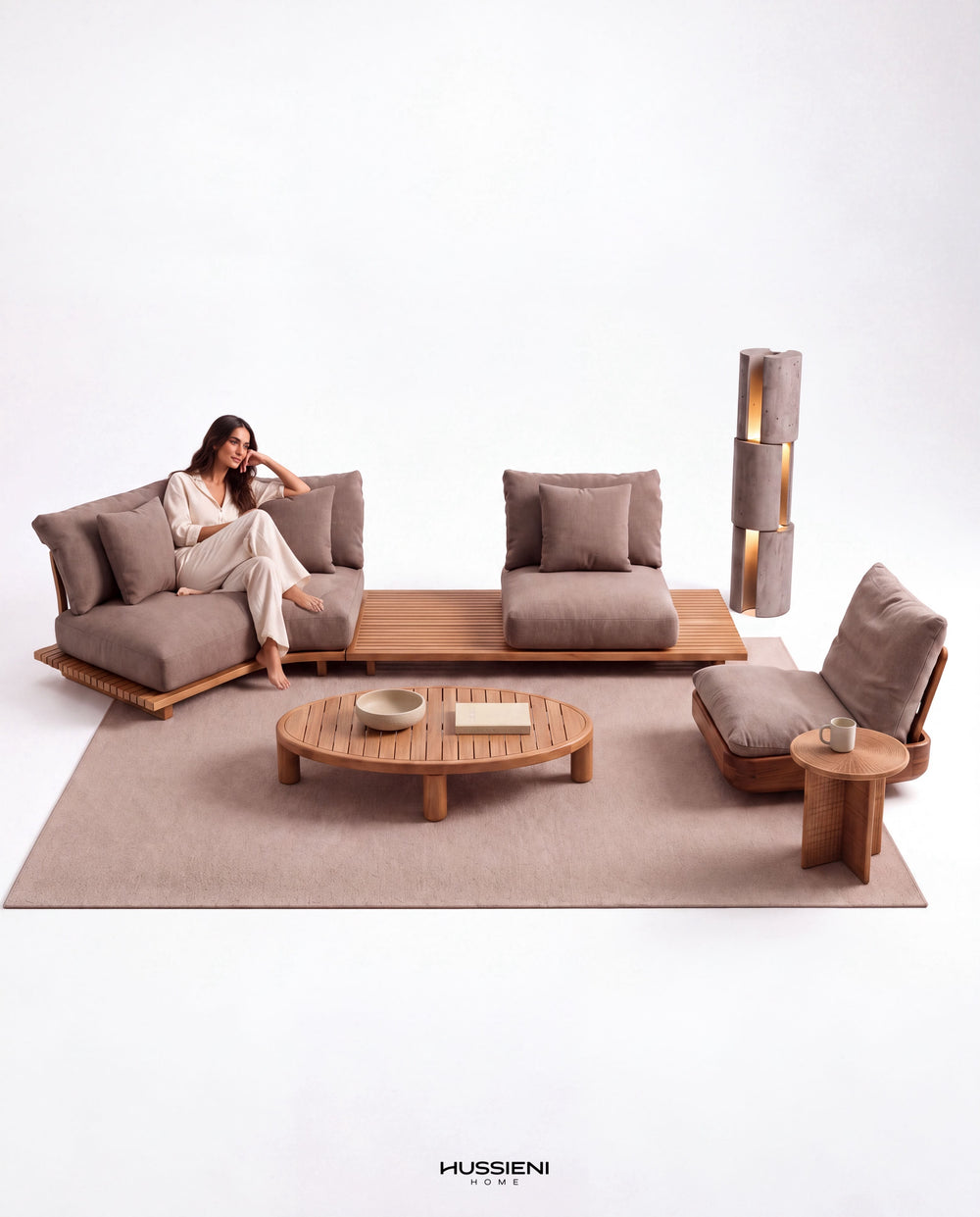 RIVA Teak Outdoor Lounge Set
