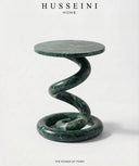 Spiral Stone Side Table