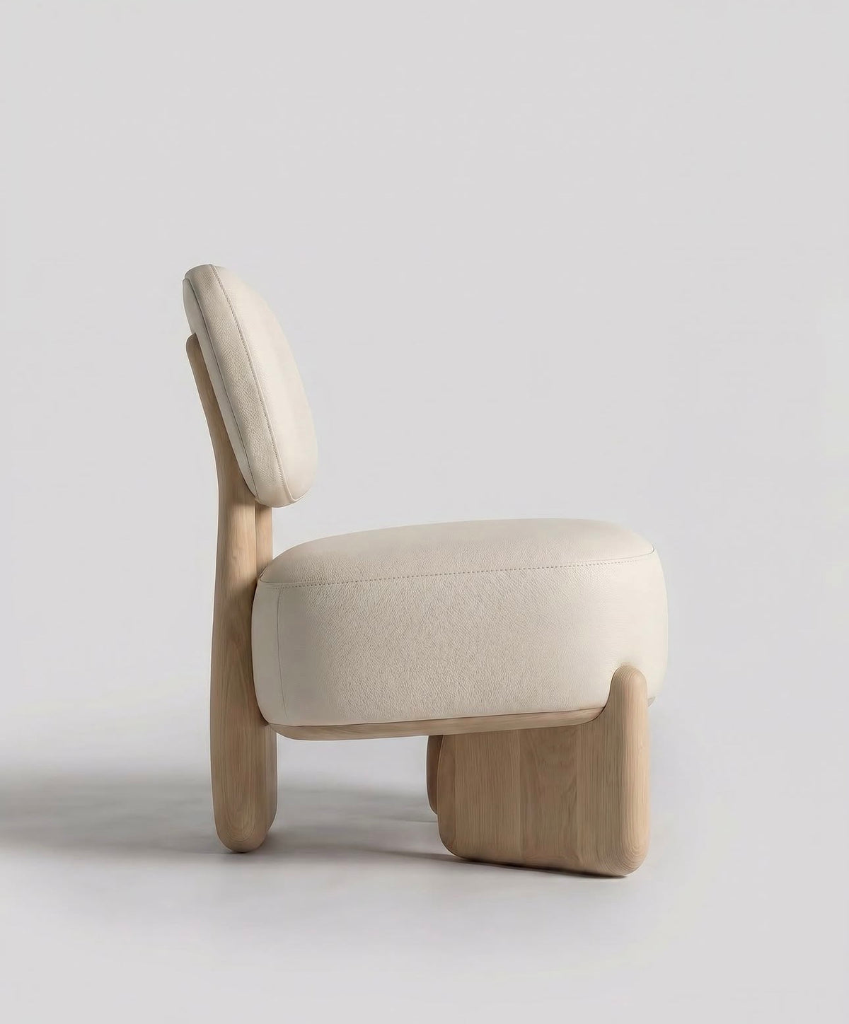 CREAM Wood Lounge Chair