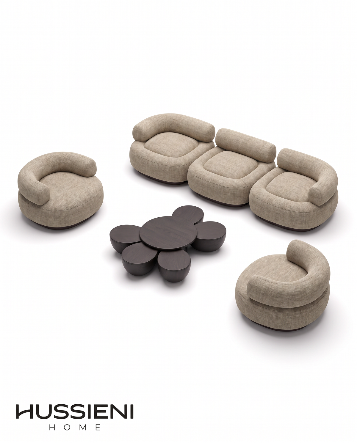 NOCCA Living Room Set - sand beige fabric option