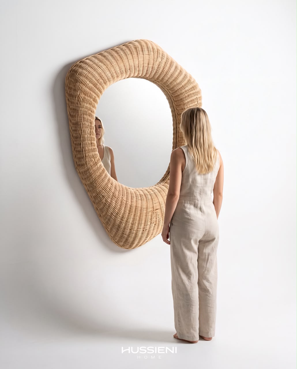 AURA Woven Sculptural Mirror