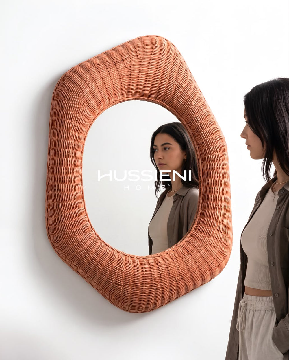 AURA Woven Sculptural Mirror