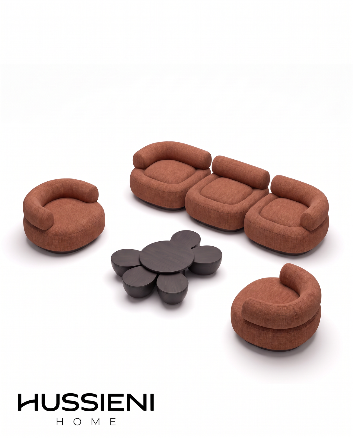 NOCCA Living Room Set - terracotta fabric option