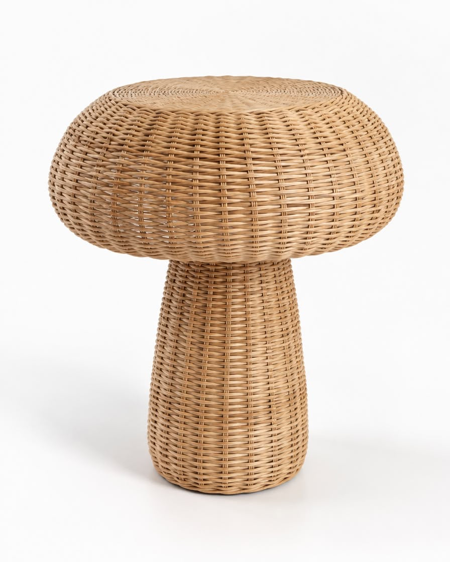 FUNGO Mushroom Rattan Side Table
