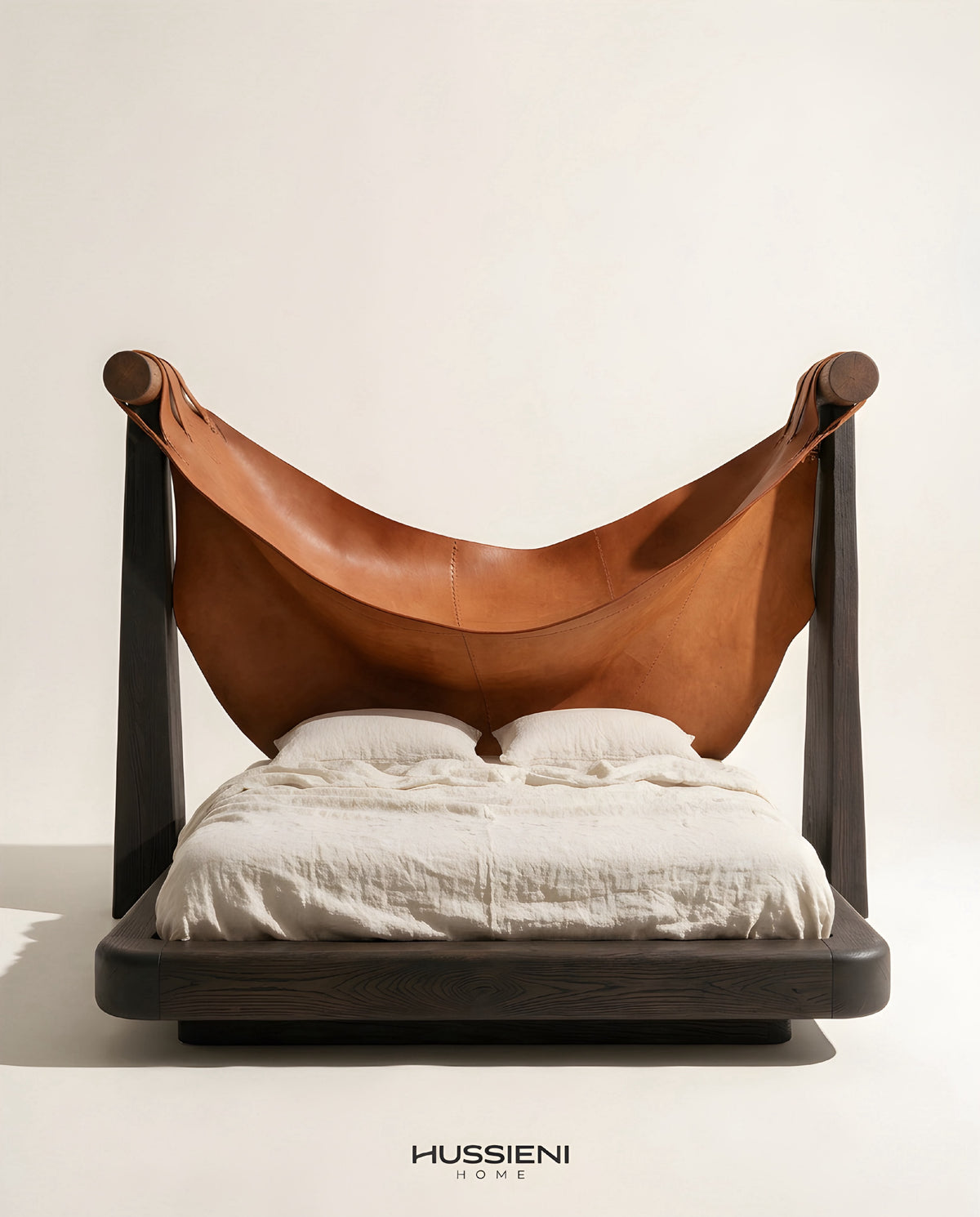 SELLA Leather Sling Bed - front view