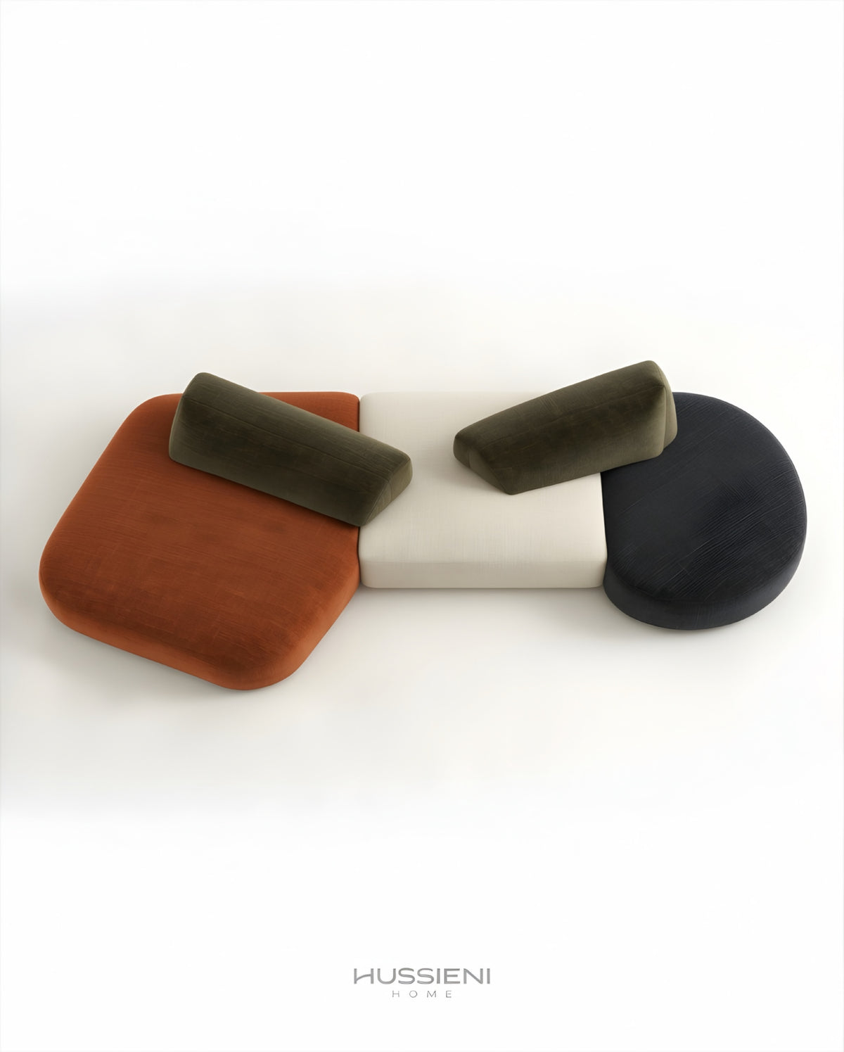 Modular sculpted sofa - Hussieni Home