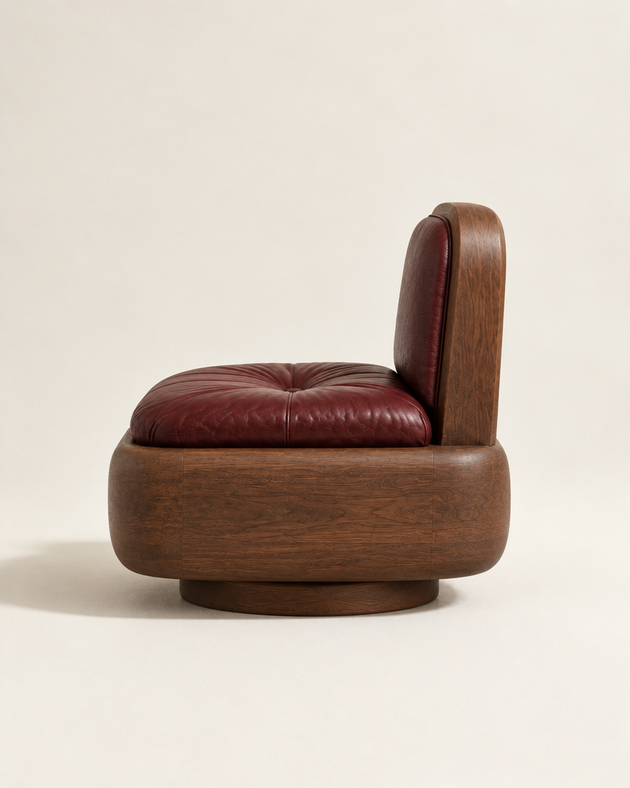 MARO Swivel Lounge Chair - side profile
