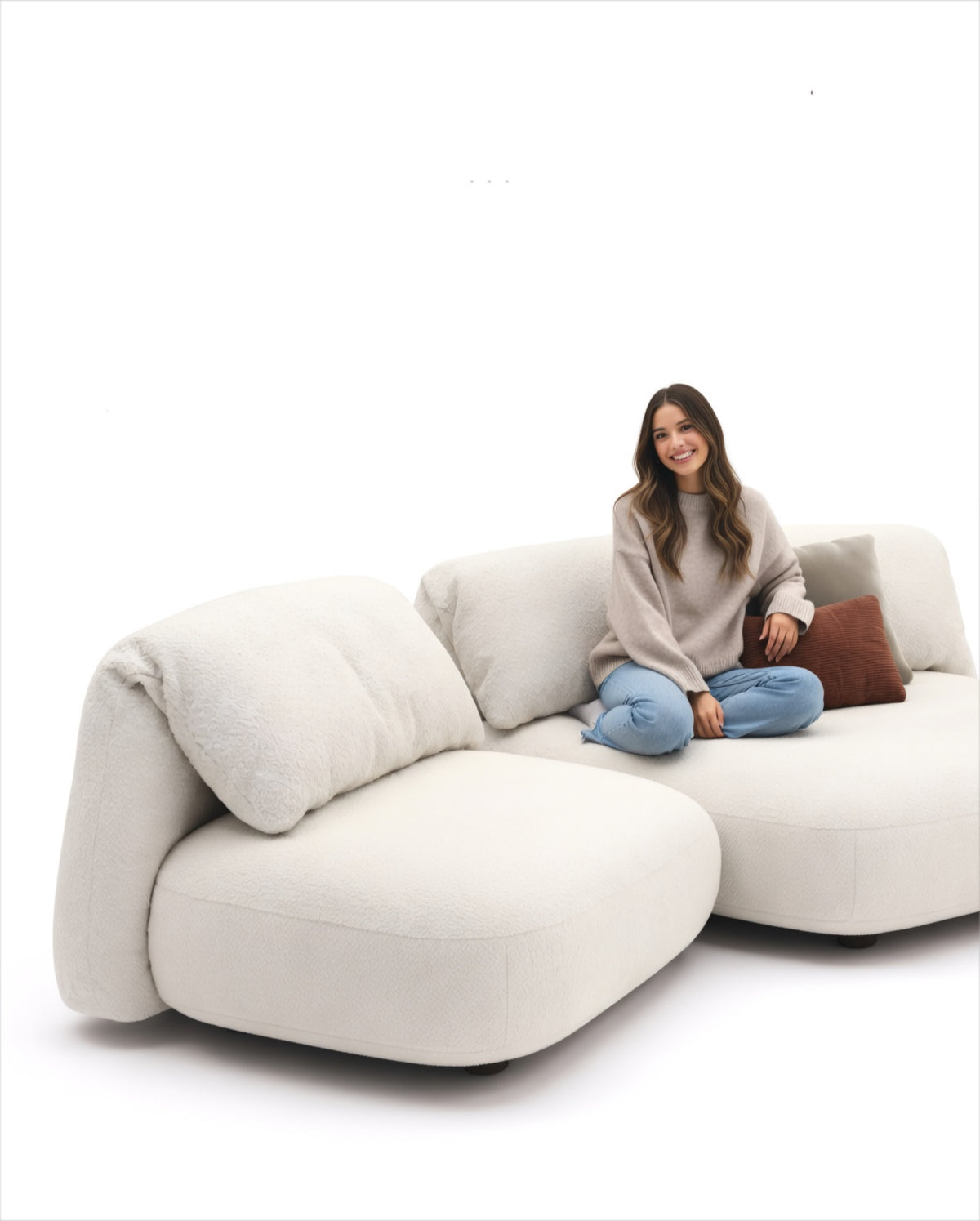 NIMBO Modular Cloud Sofa - ivory boucle