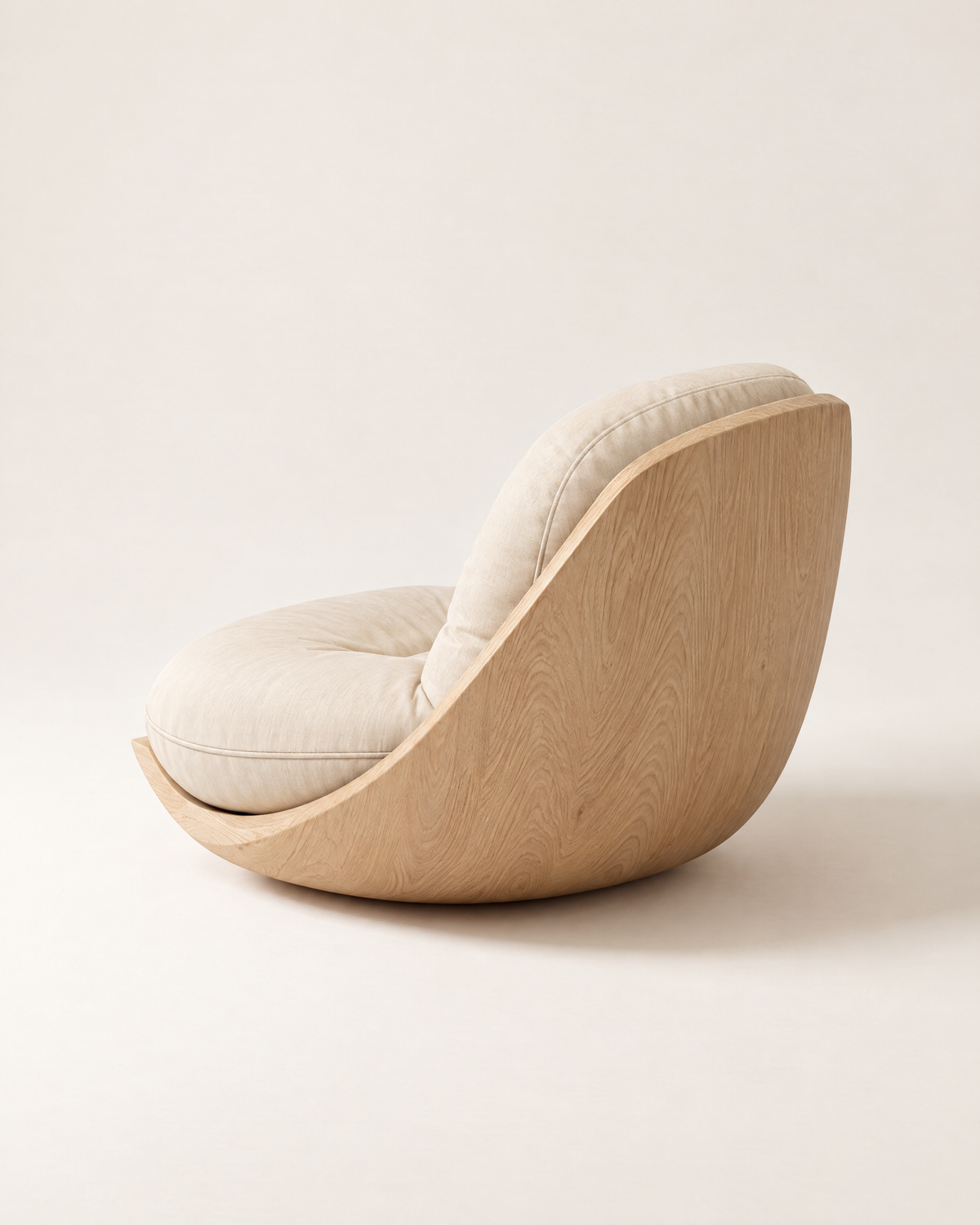 CULLA Rocking Lounge Chair - rear three-quarter view