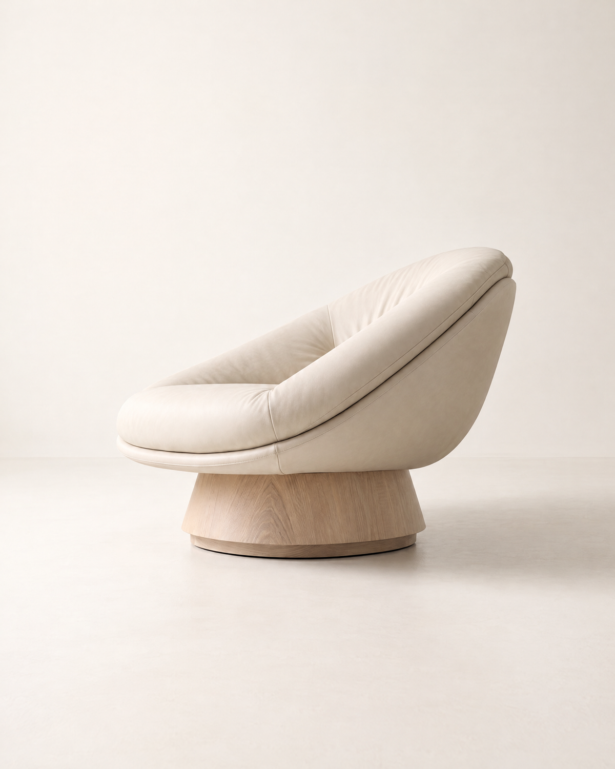 CALICE Pedestal Lounge Chair - side profile