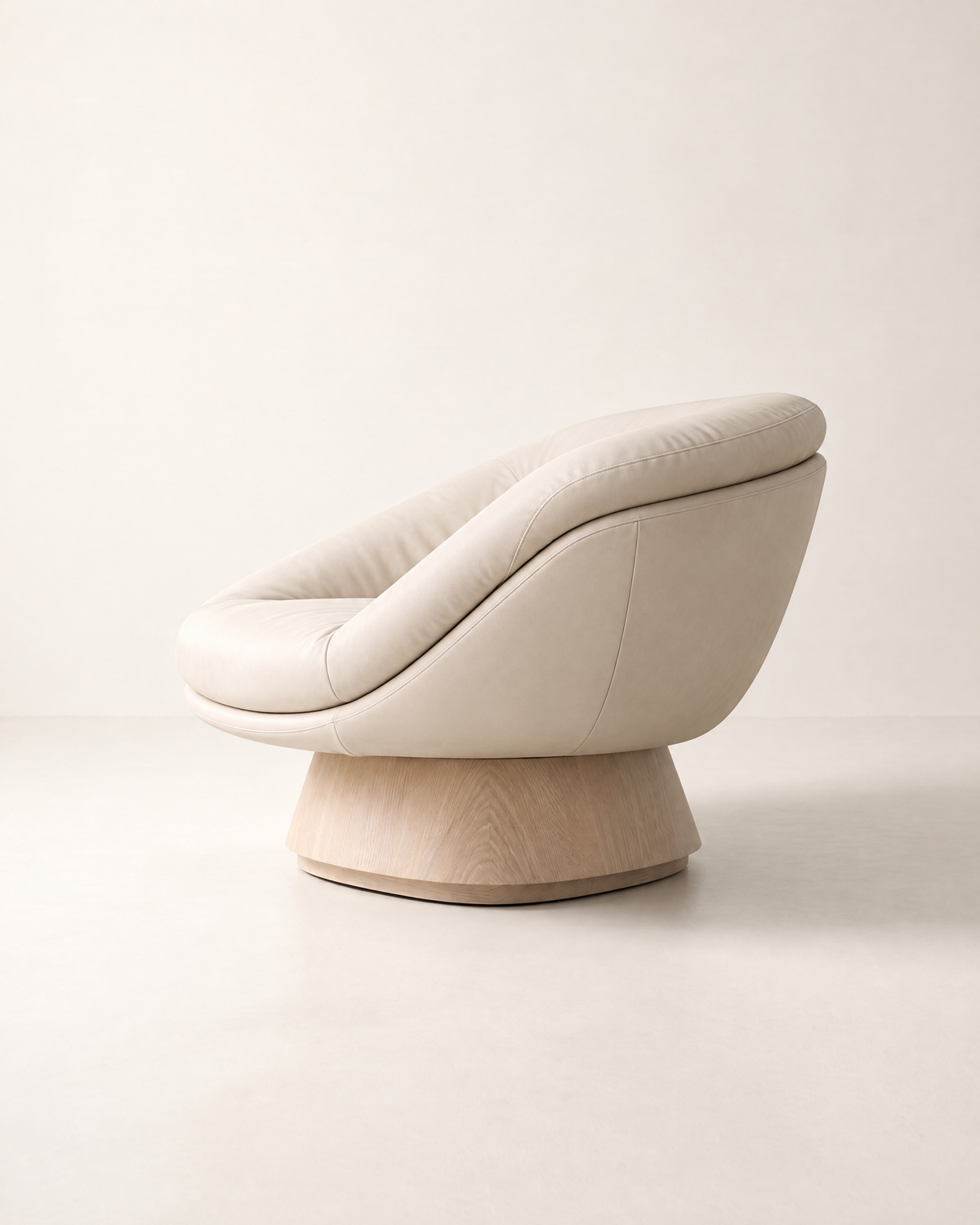 CALICE Pedestal Lounge Chair - rear three-quarter view