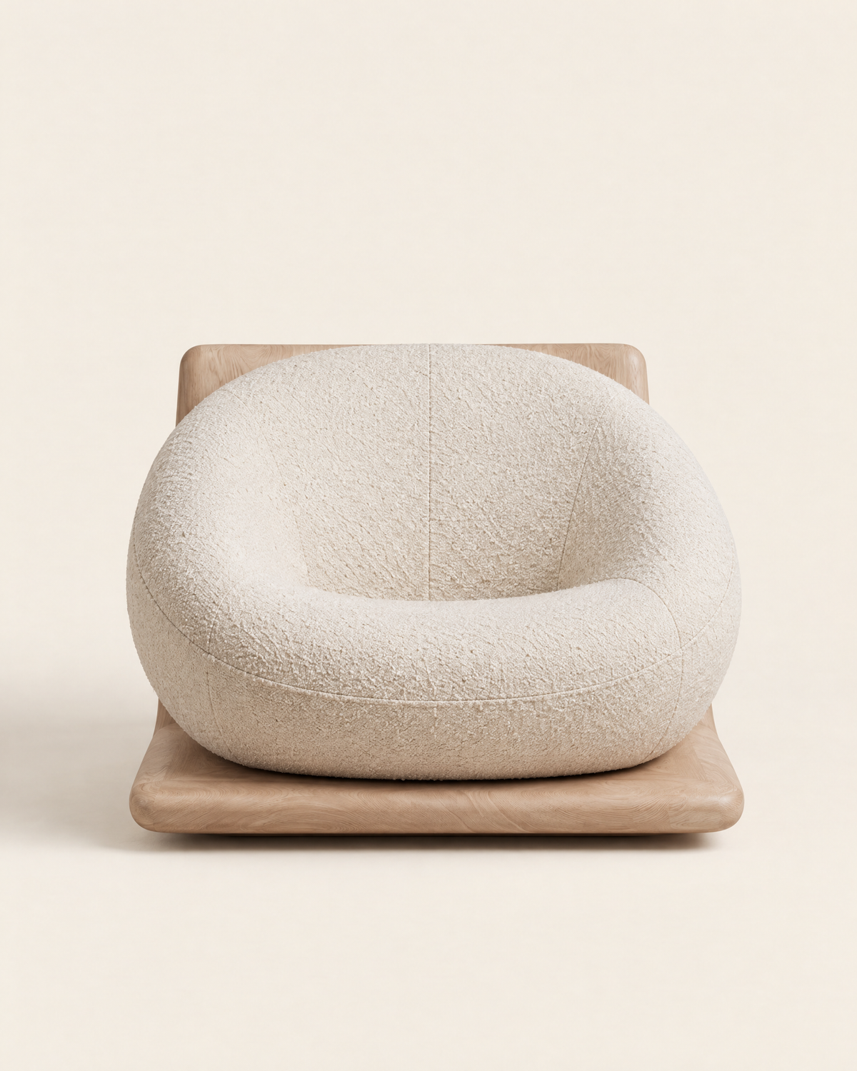 PIEGA Boucle Lounge Chair - front view