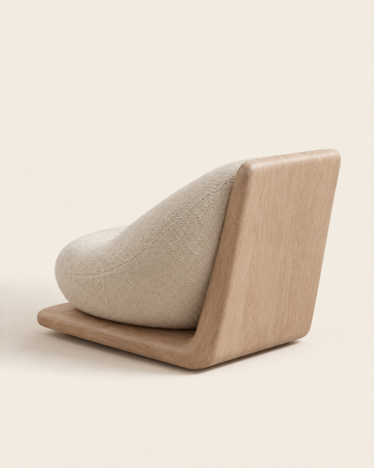 PIEGA Boucle Lounge Chair - rear three-quarter view