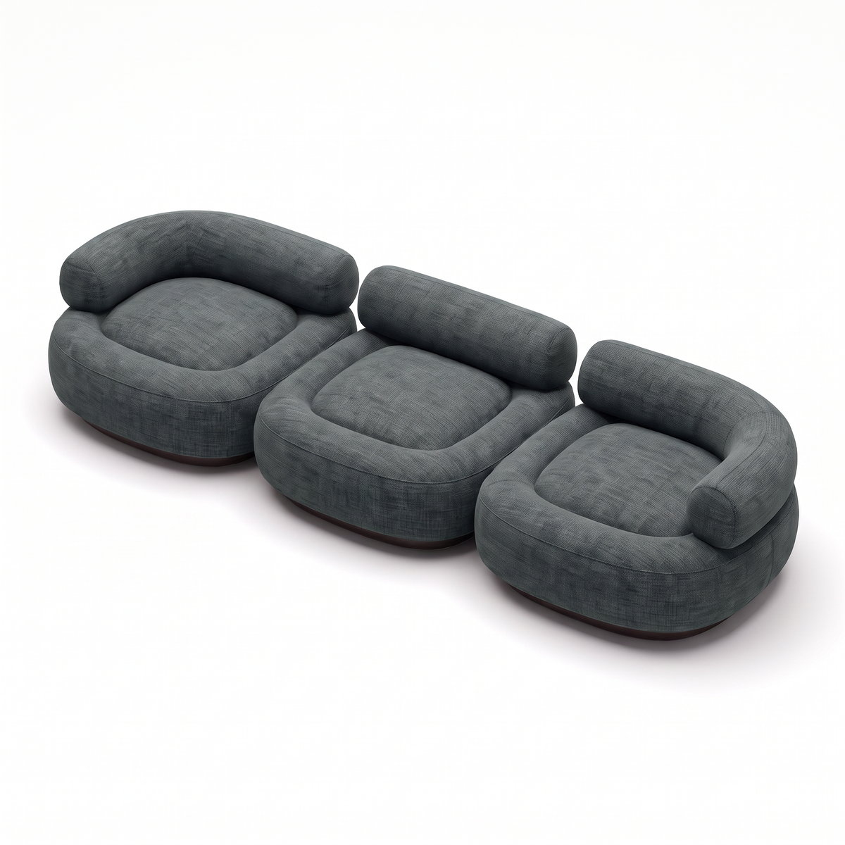 NOCCA Sculptural Sofa - three-quarter view